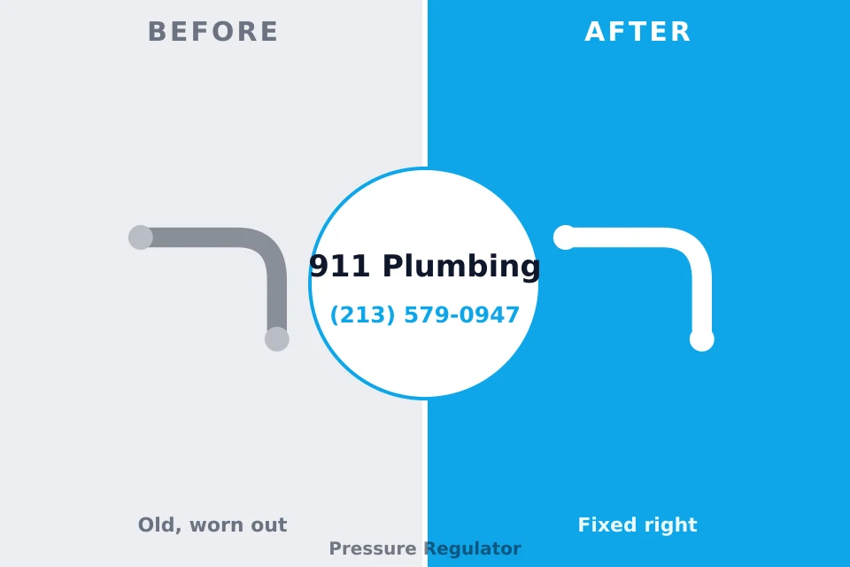 Before and after: plumbing repair Flying Hills, PA
